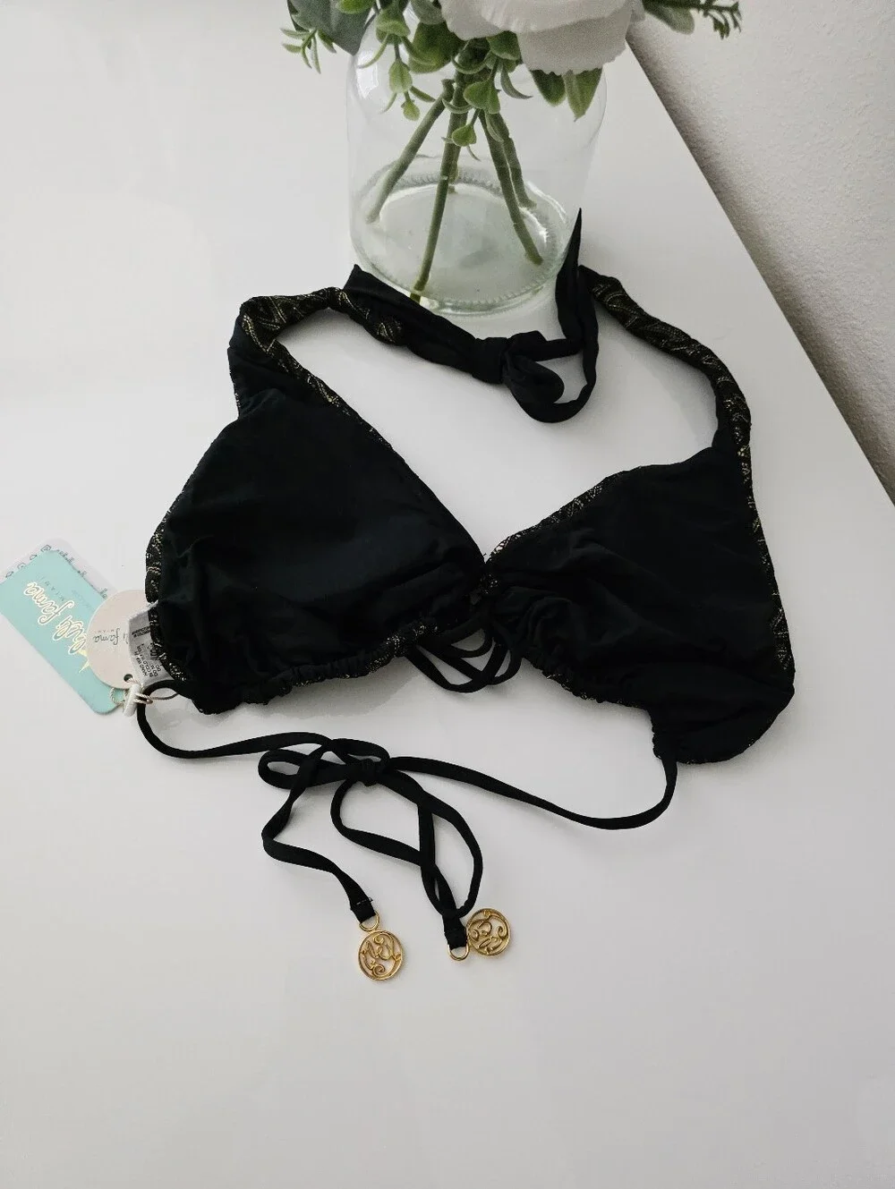 LULI FAMA🥂 Buzzing Cross Halter Top & Bottom SIZE XL